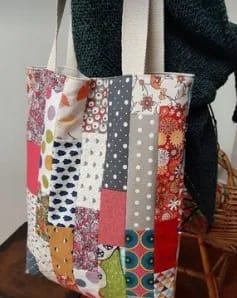 PATCH WORK PANELTOTE BAG