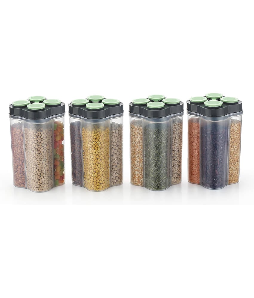 Analog kitchenware - Green Polyproplene Food Container ( Pack of 4 )