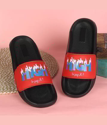 PERY PAO Red Men's Slide Flip Flop