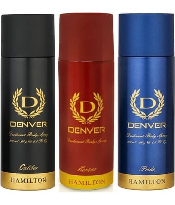 Denver Caliber, Honour & Pride Deodorant Spray for Men 600 ml ( Pack of 3 )