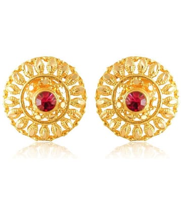 Vighnaharta - Golden Stud Earrings ( Pack of 1 )