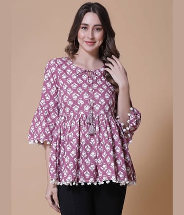 GOD BLESS Women's Rayon A-Line Top ( Purple )