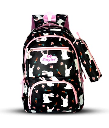 Tinytot Black Polyester Backpack For Kids