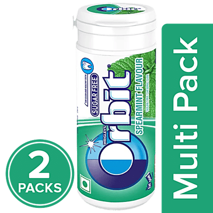 Orbit Sugar Free Chewing Gum - Spearmint, 2x22 g Multipack