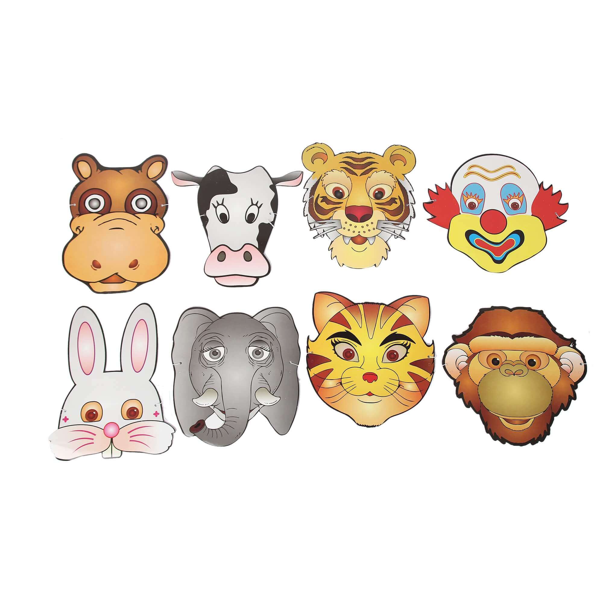 Wanna Party Jungle Animal Face Mask - 8CT