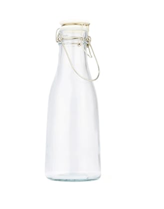 NATURALLY YOURS 1000 ml Wide Mouth Glass Bottle with Ceramic Lid | Airtight Storage NATURALLY YOURS 1000 ml Wide Mouth Glass Bottle with Ceramic Lid | Airtight Storage