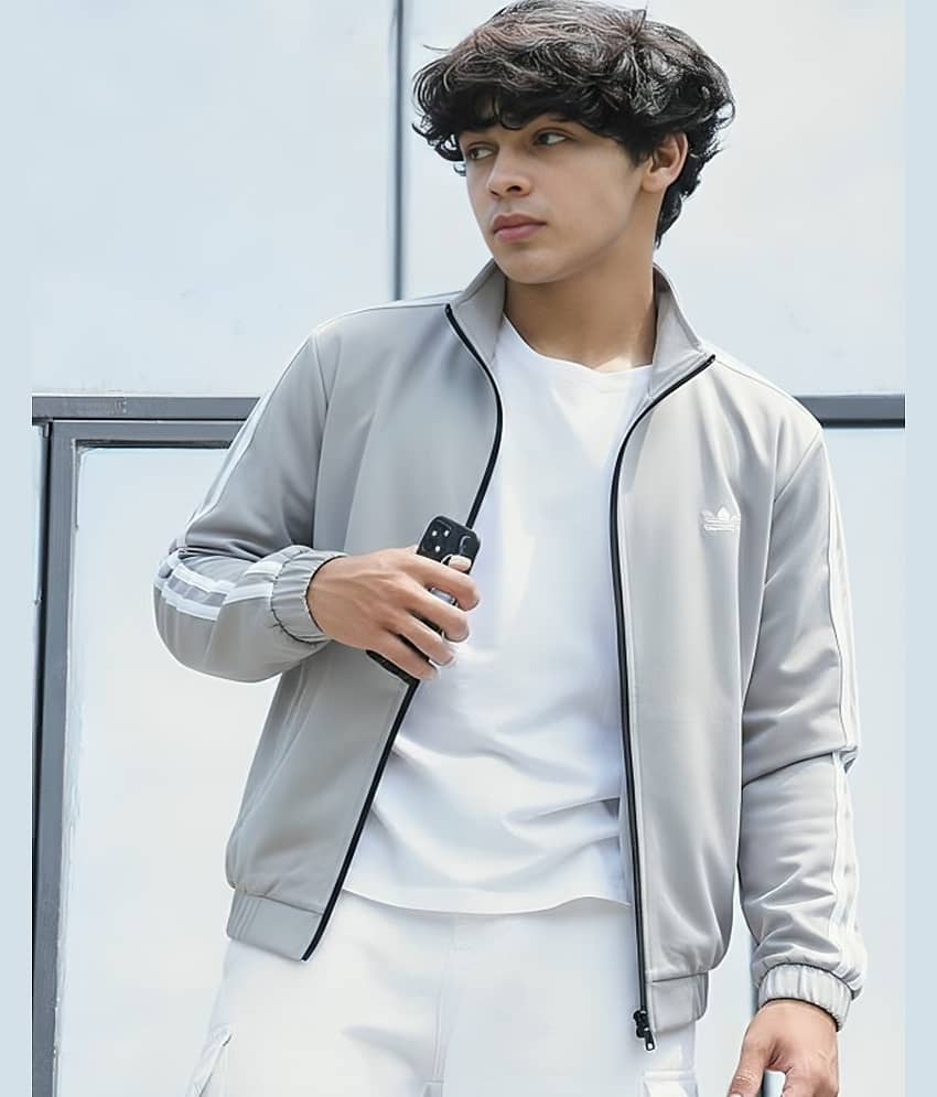 PLUS PARADISE Polyester Men's Windcheater Jacket - Grey ( Pack of 1 )