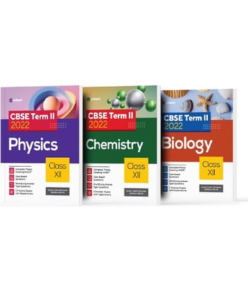 Arihant CBSE Physics , Mathematics & Biology Term 2 Class 12 for 2022 Exam (Cover Theory and MCQs) (Set of 3 Books)