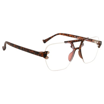 TERRY & CO | Zero Power Blue Cut Eyeglasses | Anti-Glare, UV Protection, Lightweight | For Gaming & Computer Use | Unisex | TIGER BROWN