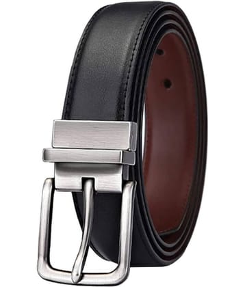 SILKSHOPPING - Black Faux Leather Men's Formal Belt ( Pack of 1 )
