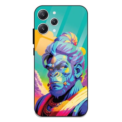 Lord Hanuman - Glass Cases For Redmi Models-Redmi 12 4G