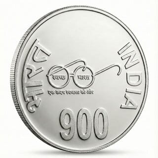 900 Rupees 2024 Ram Mandir, Ayodhya Silver-plated Fantasy Coin Silver Edition
