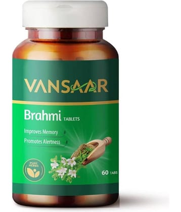 Vansaar Brahmi Tablets , Helps Improve Memory , Made With 100% Pure Brahmi , 60 Tablets