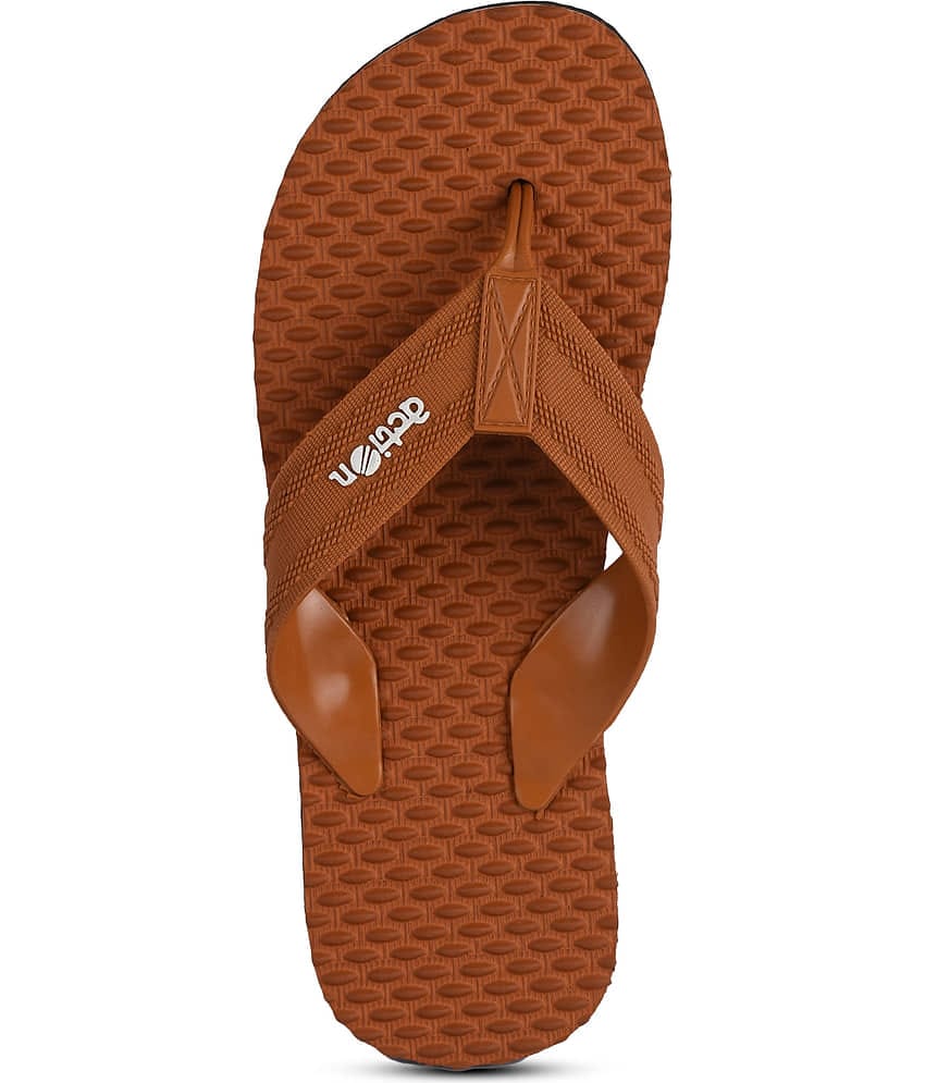Action Tan Men's Thong Flip Flop