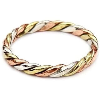 ASTRO-D 3-Dhatu Ring ( Silver,Copper  Brass) Purity 99, (Multicolor, Copper)