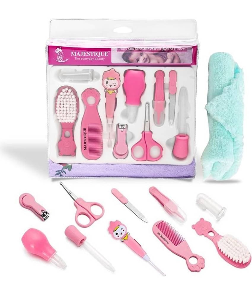 Majestique Luxury Portable Baby Care Kit, 11 Piece Healthcare & Grooming Set (Assorted Color)