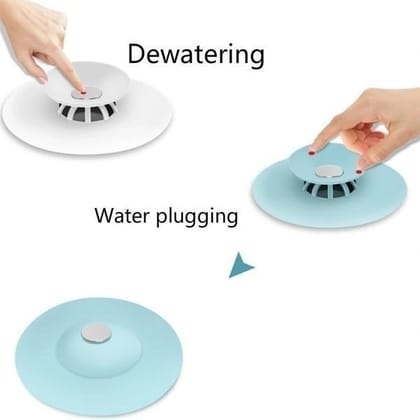 CREATIVE 2-IN-1 SILICONE SEWER SINK SEALER COVER DRAINER (MULTICOLOR) CREATIVE 2-IN-1 SILICONE SEWER SINK SEALER COVER DRAINER (MULTICOLOR)