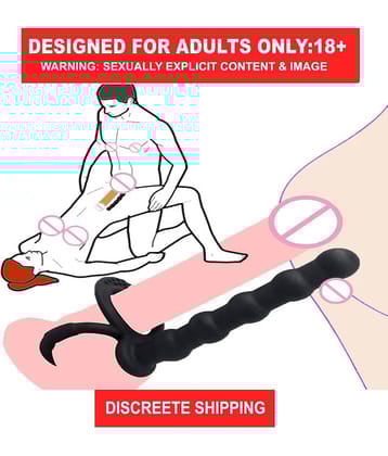1pc Silicone Strap On Penis Butt Plug, Anal Beads With Cock Ring, Delay Ejaculation Anus Plug Adult Massager Double Penetration Dildo Massager Anal Sex Toys For Male Man Women Couples dick adult villa anal sex toys sexy toy for men low price
