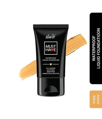 Iba Must Have Waterproof Liquid Foundation Pure Ivory, 30ml , Full Coverage, (Pack of 1)