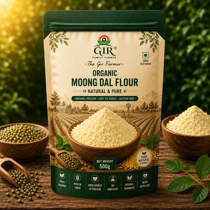 Organic Moong Dal Flour — Natural & Pure