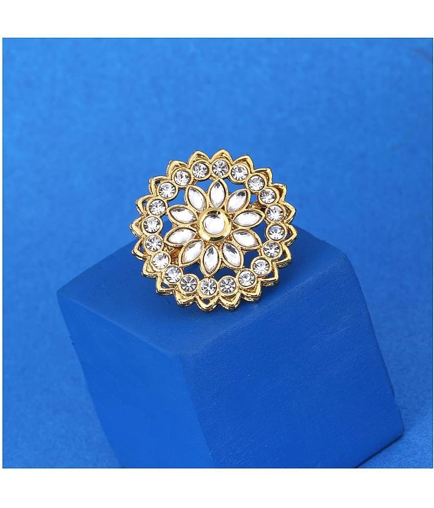 Darshini Designs Golden Rings ( Pack of 1 )