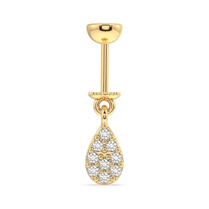Cubiz zirconia drop - Screw Helix Hanging - 14k gold plated-Screw attachment