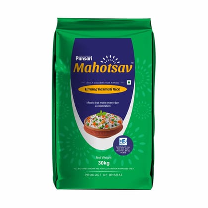 Mahotsav Umang Basmati Rice-30Kg Bag by Pansari Brand