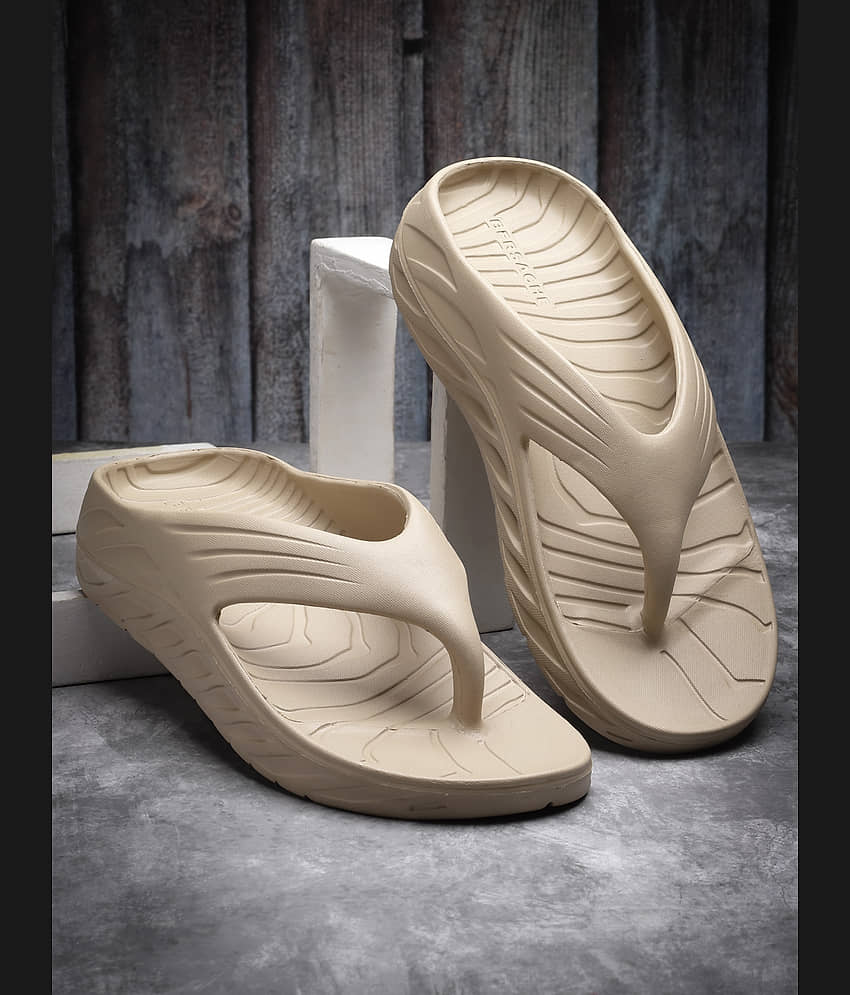 Bersache Beige Men's Thong Flip Flop
