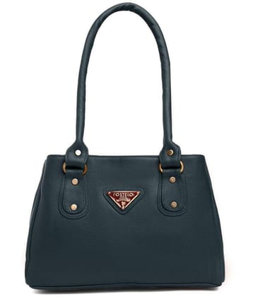 Fostelo - Blue PU Shoulder Bag - Blue