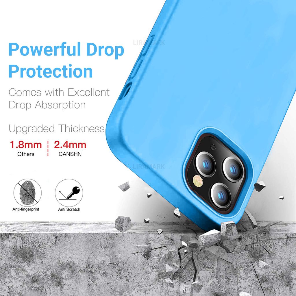 LIRAMARK Liquid Silicone Soft Back Cover Case for Apple iPhone 12 Pro Max (6.7 inch)