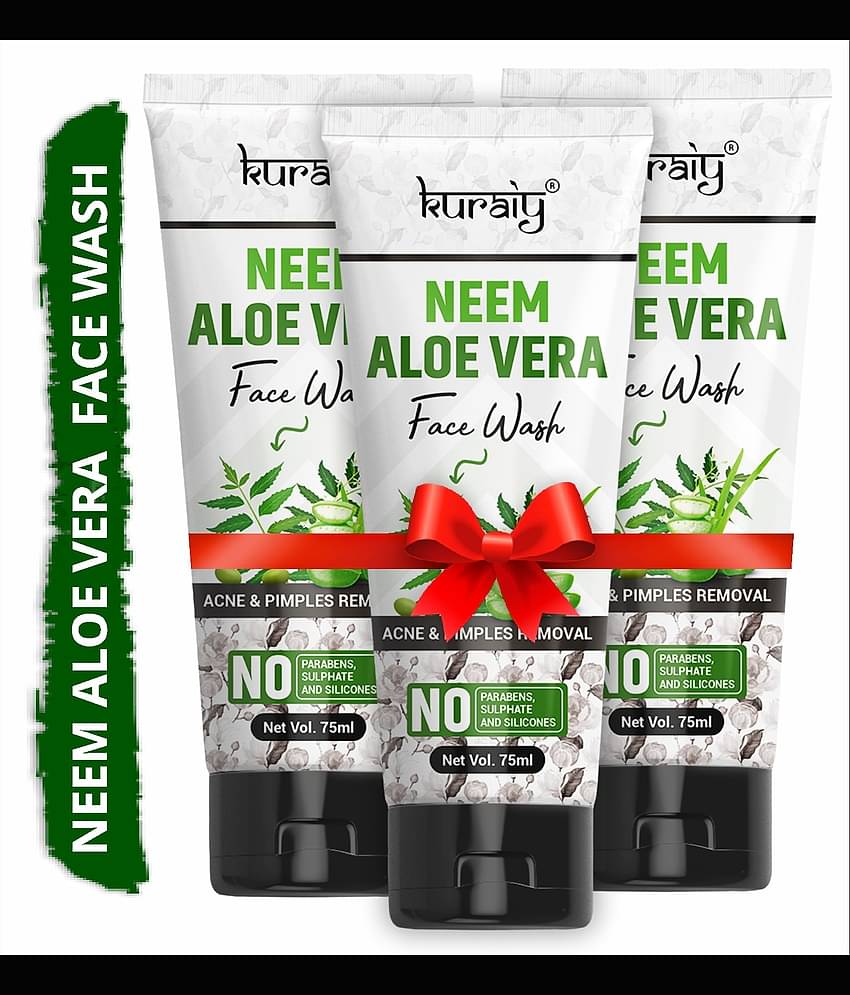 KURAIY Face Wash Cream With Natural Deep Moisturizing Face wash Tube pack of 3