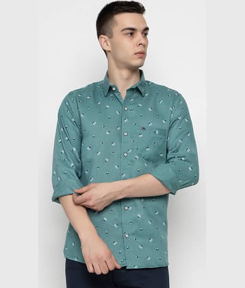 MODERNITY Cotton Blend Regular Fit Printed Full Sleeves Men's Casual Shirt - Green ( Pack of 1 )