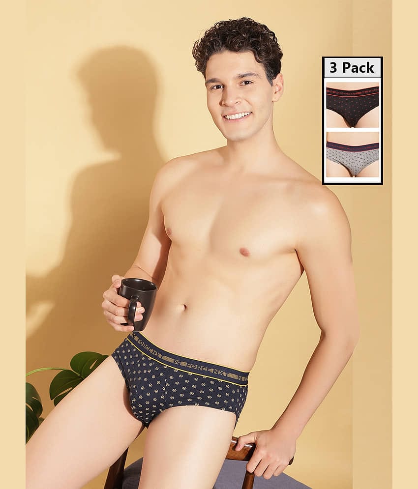 Force NXT Pack of 3 Cotton Briefs For Men's ( Multicolor )