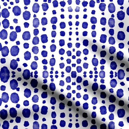 Indigo ink dots-Cotton