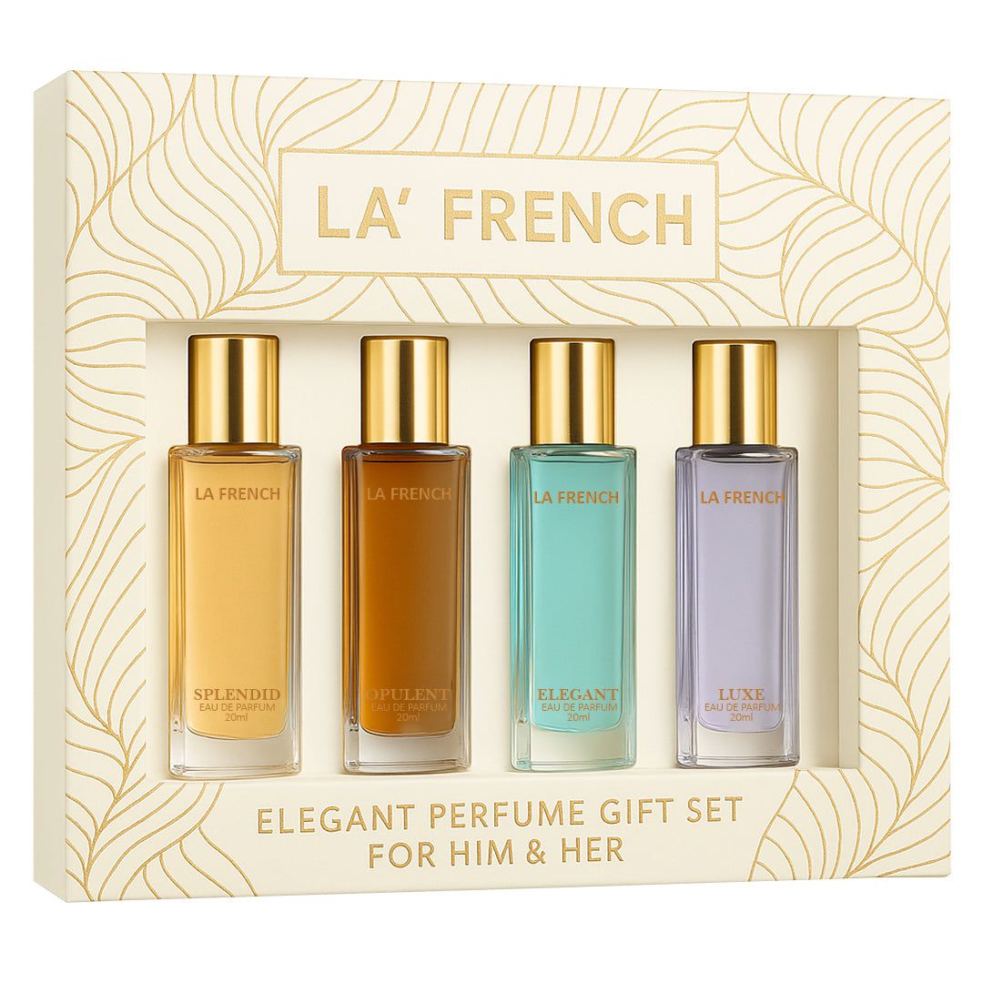 Elegant Perfume Gift Set for Him & Her, 4x20ml -Splendid | Opulent | Elegant | Luxe