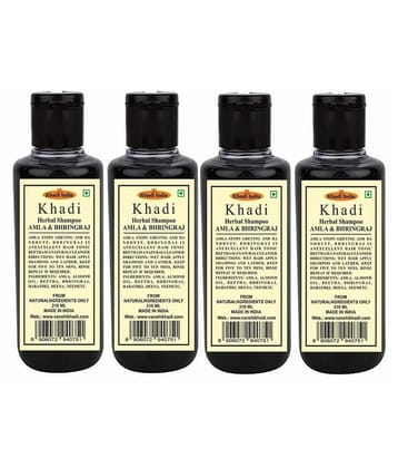 Khadi Herbal Amla & bhringraj Shampoo 840 mL Pack of 4