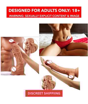 9INCH BIG MASSIVE PINK HEAD DOUBLE SILICONE FLEXIBLE DILDO BY-KAMVEDA