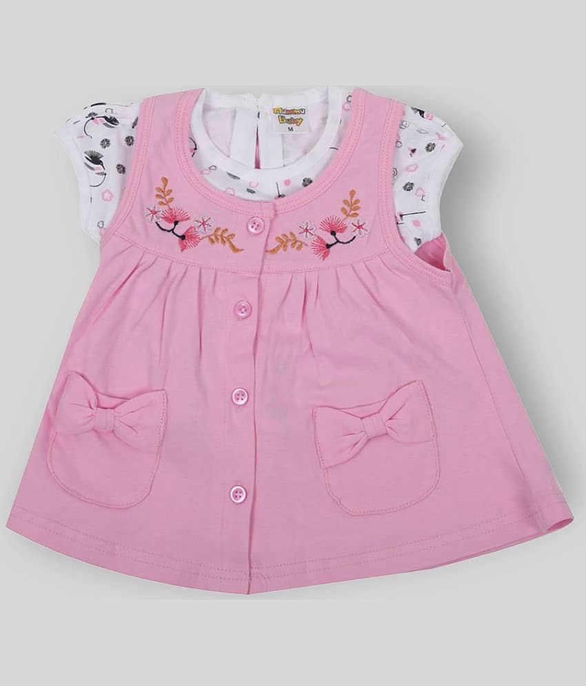NammaBaby - Cotton Blend Pink Baby Girl Frock ( Pack of 1 )
