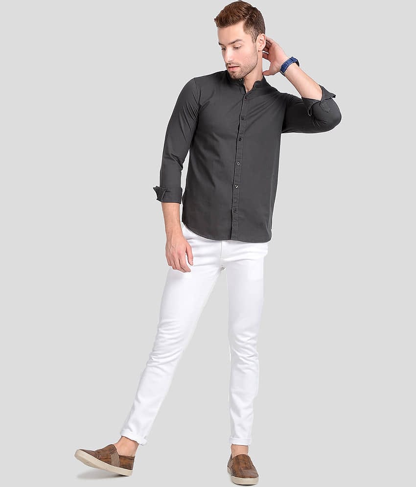 Paul Street Cotton Blend Grey Shirt Single