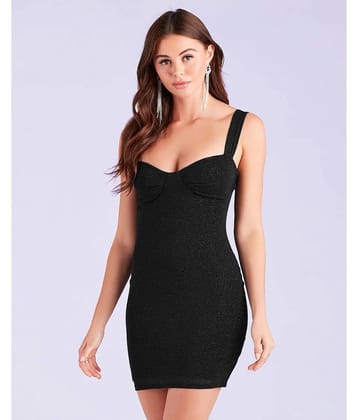 Addyvero Women Polyester Embellished Bodycon Dress ( Maroon )