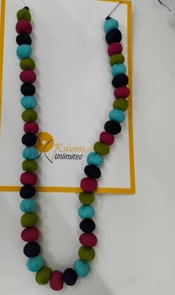 Multicolor Handcrafted Cloth Jewelry Neckpiece  Vibrant and Stylish