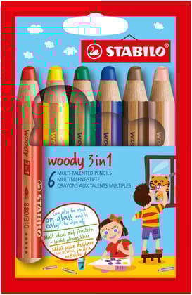 Stabilo | Woody 3 in 1 | Pack of 6 Colors
