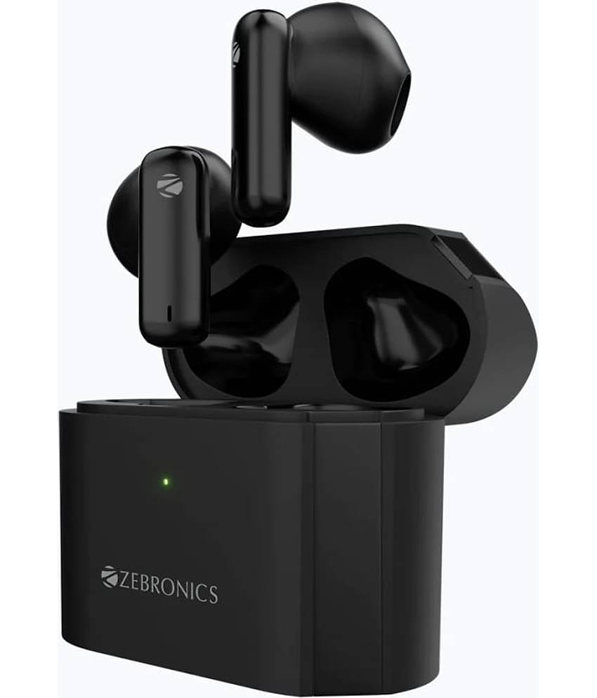 Zebronics Zeb-Glacier Bluetooth True Wireless (TWS) In Ear 7 Hours Playback Powerfull bass IPX5(Splash & Sweat Proof) Black
