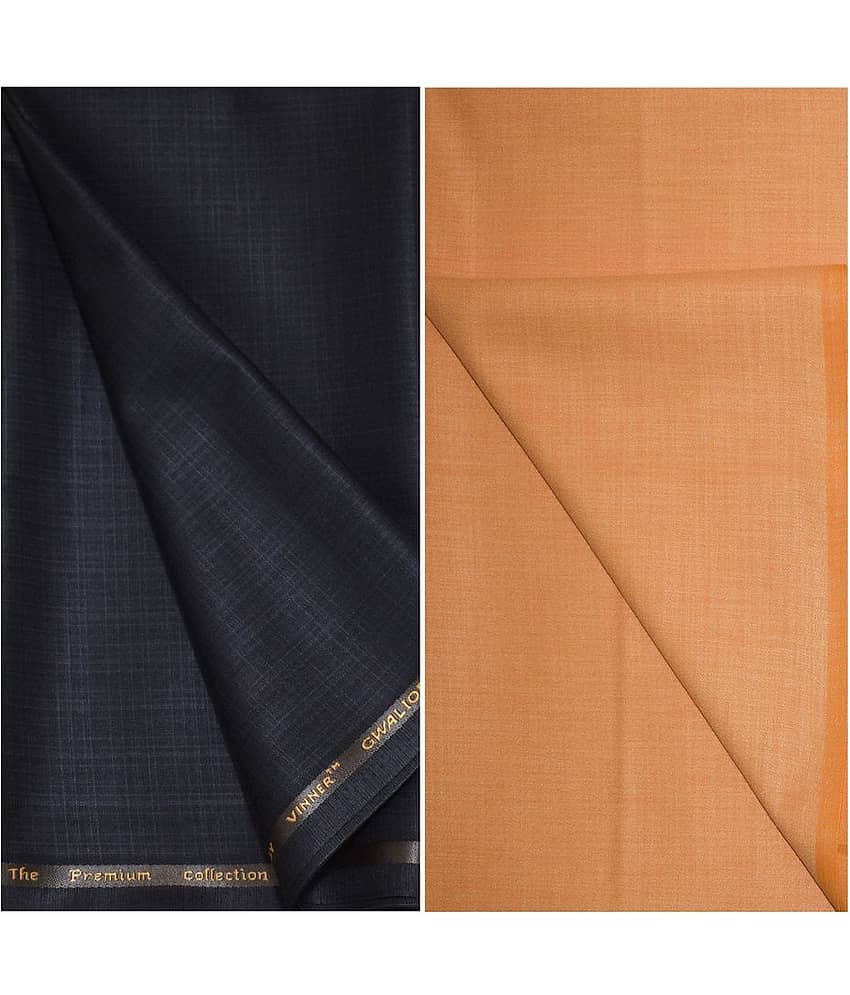 KUNDAN SULZ GWALIOR Multi Cotton Blend Unstitched Shirts & Trousers ( 1 Pant & 1 Shirt Piece )