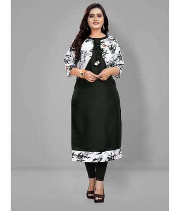 Lerkiza - Black Cotton Women's Jacket Style Kurti