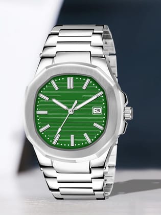 Green Dial Date Function Analog Watch for Men LR146