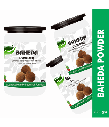 Rawmest 100% Pure Baheda For Skin Care Powder 300 Gm Pack of 3