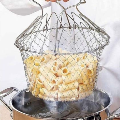 Multi-functional Foldable Stainless Steel Chef Basket