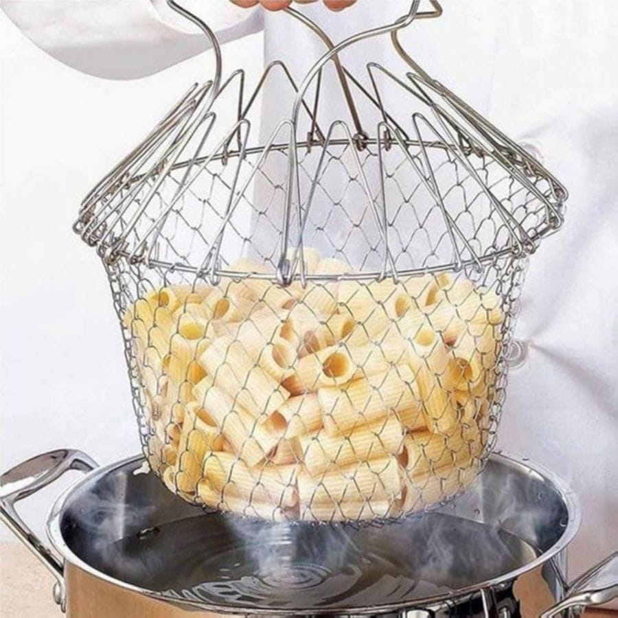 Multi-functional Foldable Stainless Steel Chef Basket