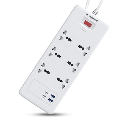 6 Outlet Surge Protector with 2 Type C with PD & 2 USB